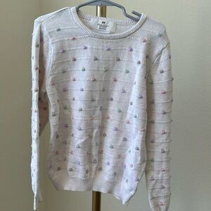 H&M girls sweater textured knit sweater